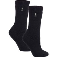 Heat Holders Women's 2 Pack Original Thermal Moisture Wicking Socks in Black | Size: 4-8