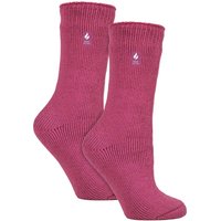 Heat Holders Women's 2 Pack Original Thermal Moisture Wicking Socks in Raspberry | Size: 4-8