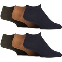 Iomi Men's 6 Pack Diabetic Trainer Socks | Cushioned Foot Wide Ankle Socks | Size: 6-11