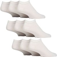 Iomi Men's 9 Pack Diabetic Trainer Socks | Non Elastic Extra Wide Ankle Socks in White | Size: 6-11