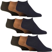 Iomi Men's 9 Pack Diabetic Trainer Socks | Non Elastic Extra Wide Ankle Socks in Royal | Size: 12-14