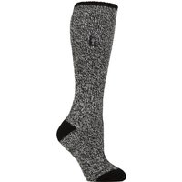 Heat Holders Women's Thermal Welly Socks | Long Knee High Thick Boot Socks in Black | Size: 4-8