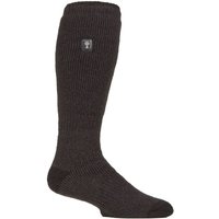Heat Holders Men's Long Knee High Thermal Wellington Boot Socks in Black | Size: 6-9