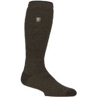 Heat Holders Men's Long Knee High Thermal Wellington Boot Socks in Green | Size: 6-9