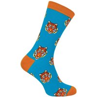 Mr Heron Men's Animal Patterned Soft Breathable Bamboo Novelty Socks in Turquoise | Size: 6-11