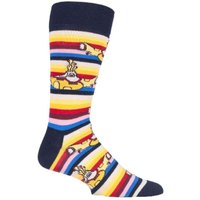 Happy Socks Men's 1 Pack Official Licensed The Beatles Novelty Socks | Size: 4-7