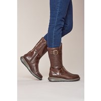 Nightjar Wedge Mid Length Leather Boots