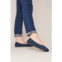 Moshulu Women's 'Banoffee 2' Ballerina Slippers in Indigo | Size: 6.5