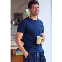 Moshulu Men's 'Unwind' Cotton Pyjama T-Shirt in Teal | Size: Medium
