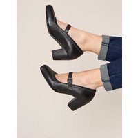 Moshulu Women's 'Biambi' Leather Bar Shoes in Black | Size: 5