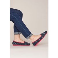 Moshulu Women's 'Amaretti' Ballerina Slippers in Navy | Size: 7