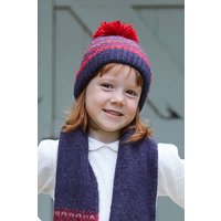 Moshulu 'Mini Tean Hat' Fairisle Bobble Hat in Indigo | Size: 3-6 Years