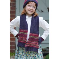 Moshulu 'Mini Tean Scarf' Fairisle Knit Scarf in Indigo | Size: 7-10 Years