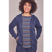 Moshulu Women's 'Doze Hooded Sweat' Relaxed Hooded Sweatshirt in Indigo | Size: Small