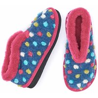 Moshulu 'Mini Bo' Short Spotty Bootie Slippers in Blue | Size: Infant 12