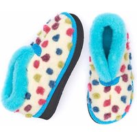 Moshulu 'Mini Bo' Short Spotty Bootie Slippers in White | Size: Infant 11