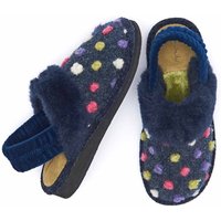 Moshulu 'Mini Malia' Spotty Mule Slippers in Indigo | Size: Infant 13