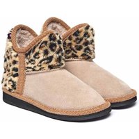 Moshulu 'Mini Snowman' Fluffy Animal Bootie Slippers in Beige | Size: Infant 11
