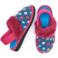 Moshulu 'Mini Malia' Spotty Mule Slippers in Blue | Size: Infant 10