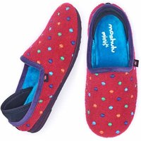Moshulu 'Mini Glace' Spotty Heel Slippers in Pink | Size: Infant 12
