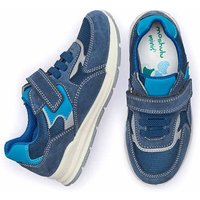 Moshulu 'Jumping' Faux Leather Trainers in Blue | Size: Infant 13