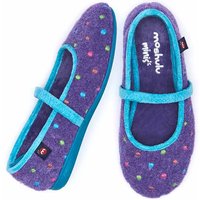 Moshulu 'Mini Caramel' Spotty Ballet Slippers in Violet | Size: Infant 10
