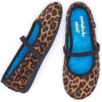 Moshulu 'Mini Leona' Animal Print Ballet Slippers in Tan | Size: Infant 11