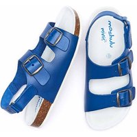 Moshulu 'Mini Palme' Cork Footbed Sandals in Cobalt | Size: Infant 10