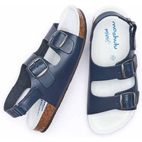 Moshulu 'Mini Palme Waxy' Cork Footbed Sandals in Navy | Size: Infant 10