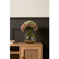 BHS Round Green Glass Vase