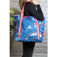 Arthouse Blue Large Tote Bag - Good Advice