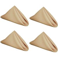 Set 4 Polyester Square Napkins Table Cloth Light