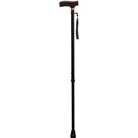 Aidapt Extendable Walking Cane With Strap in Black