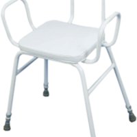 Aidapt Malling Perching Stool with arms & metal back White