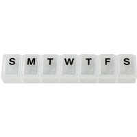 Aidapt Weekly Pill Box Clear White Small in Natural