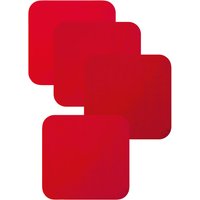 Aidapt 9cm Square Coasters Red Pack 4