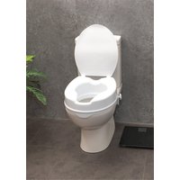 Aidapt 4 Inch Raised Toilet Seat lid in White