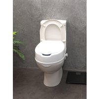 Aidapt 6 Inch Raised Toilet Seat lid in White