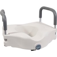 Aidapt Viscount Raised Toilet Seat with Arms in White
