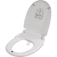 Aidapt Toilet Seat with Bidet Cleaning featuring a Warm Air Dryer Night Light & Heated Seat Oval in White