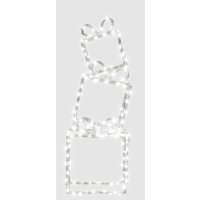 Xmas Haus 3 pcs Stacking Present 190 Warm White led in Black