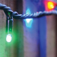 Xmas Haus Led String Lights Black Rubber RGB Flash 20M