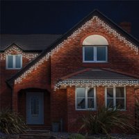 Xmas Haus Icicle lights Black Rubber 60/40/20 Drop 7M Cool White