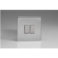 Varilight XDS2S Light Switch Brushed Steel in Grey