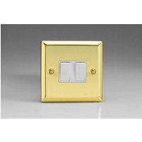 XV2W Rocker Switches 2 Gang Victorian Brass Yellow
