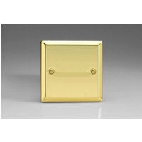 Varilight Single Blank Plate Victorian Brass XVSB in Yellow