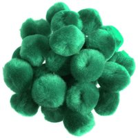& POM POMS 1IN PK100 Pom Poms 2.5cm Green Pack 100 Trimits