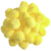 & POM POMS 1IN PK100 Pom Poms 2.5cm Yellow Pack 100 Trimits