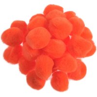 & POM POMS 1IN PK100 Pom Poms 2.5cm Orange Pack 100 Trimits