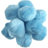 & POM POMS 1 1 2IN PK50 Pom Poms 3.5cm Light Blue Pack 50 Trimits